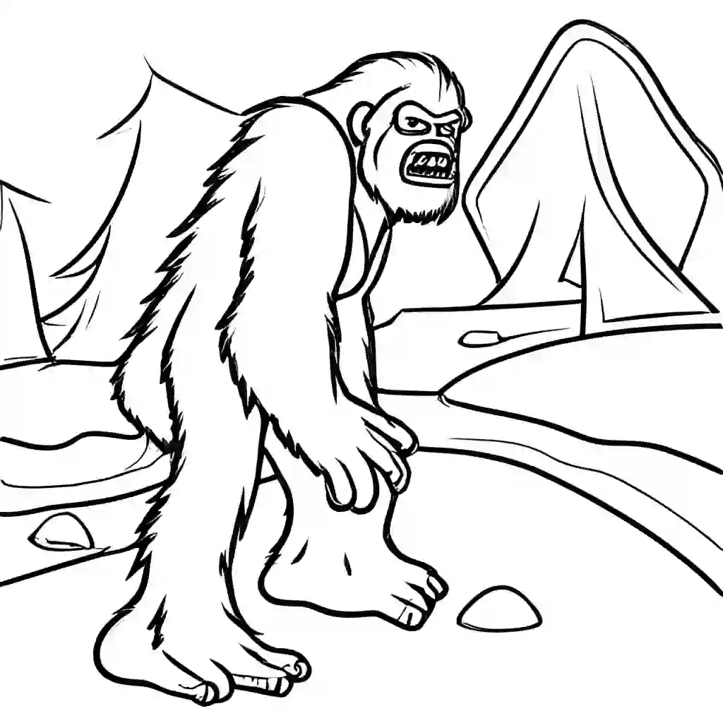 Bigfoot coloring pages